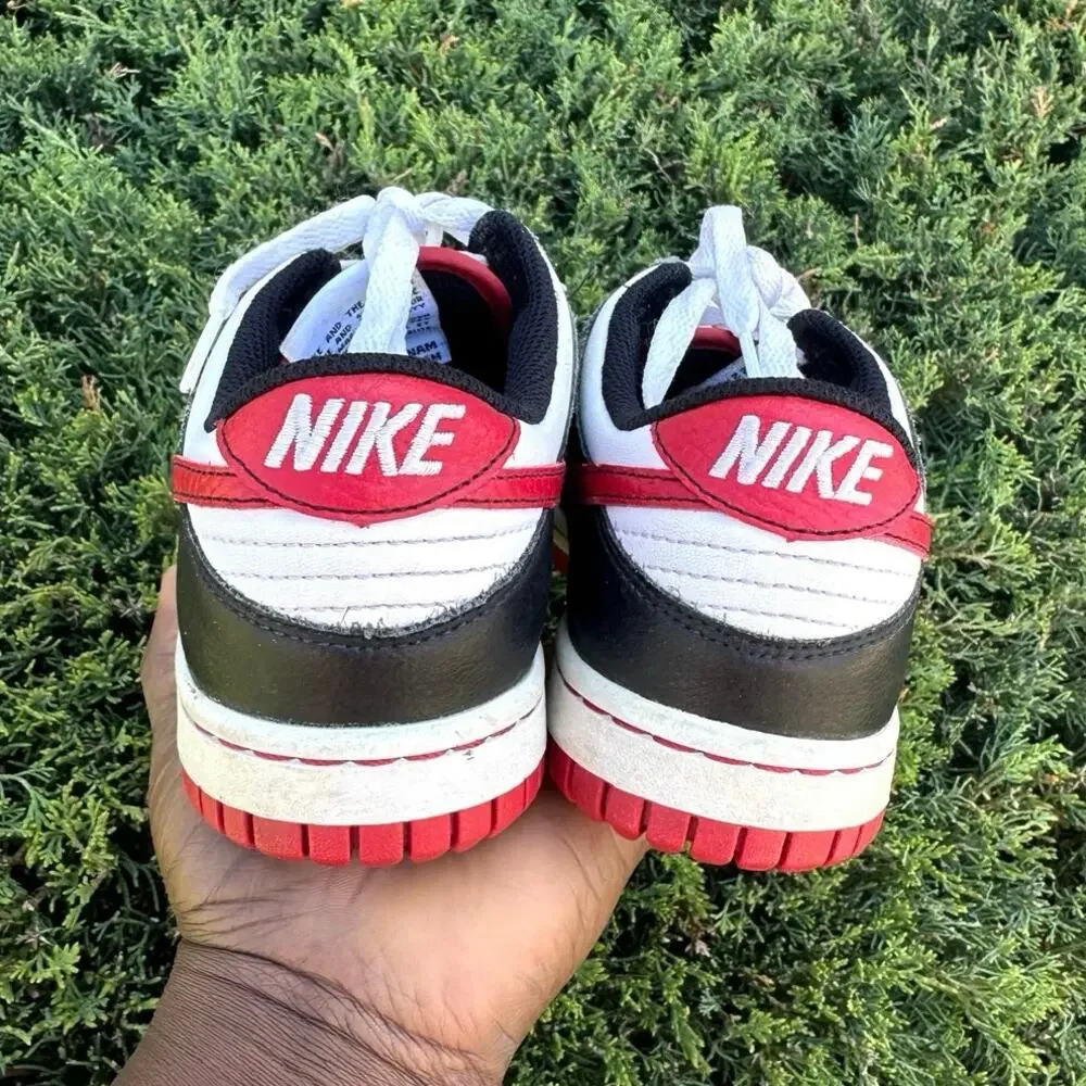 Nike Dunk Low Golf‎ Athletic Shoes Size 4Y Black White University Red